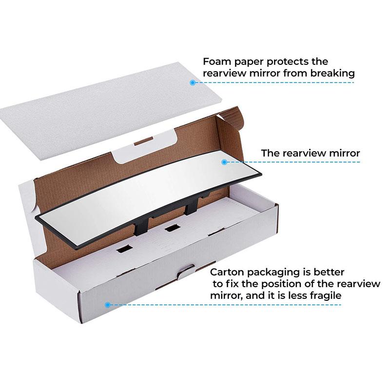 Joytutus Universal 11.81 Inch Panoramic Convex Real View Mirror for Car SUV Trucks Reversible Passengers High-Quality Glass Anti-Fall Design Easy Install Rearview Mirror - Image 6