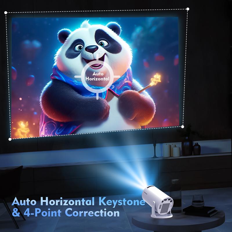 Magcubic HY300Pro Projector 290ANSI Android 14.0 Dual WiFi6 8K 4K Decode Auto Keystone Correction Wireless BT5.4 130"Screen 1280*720P Built-in Speaker Allwinner H726 180° Rotatable Mini Portable Home Cinema Outdoor Audio Gift - Image 6