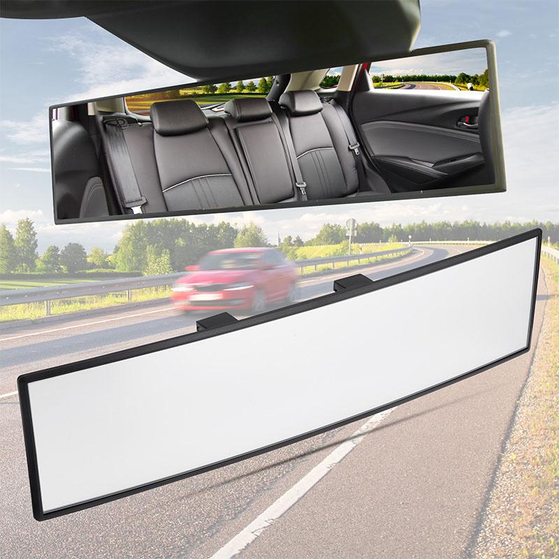 Joytutus Universal 11.81 Inch Panoramic Convex Real View Mirror for Car SUV Trucks Reversible Passengers High-Quality Glass Anti-Fall Design Easy Install Rearview Mirror - Image 9