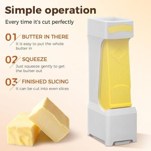 Butter Cutter, 2025 New One Click Butter Cutter Slicer Single Stick, Butter Dispenser with Stainless Steel Blade and Storage Case for Quickly Making Bread, Cakes, Breakfast