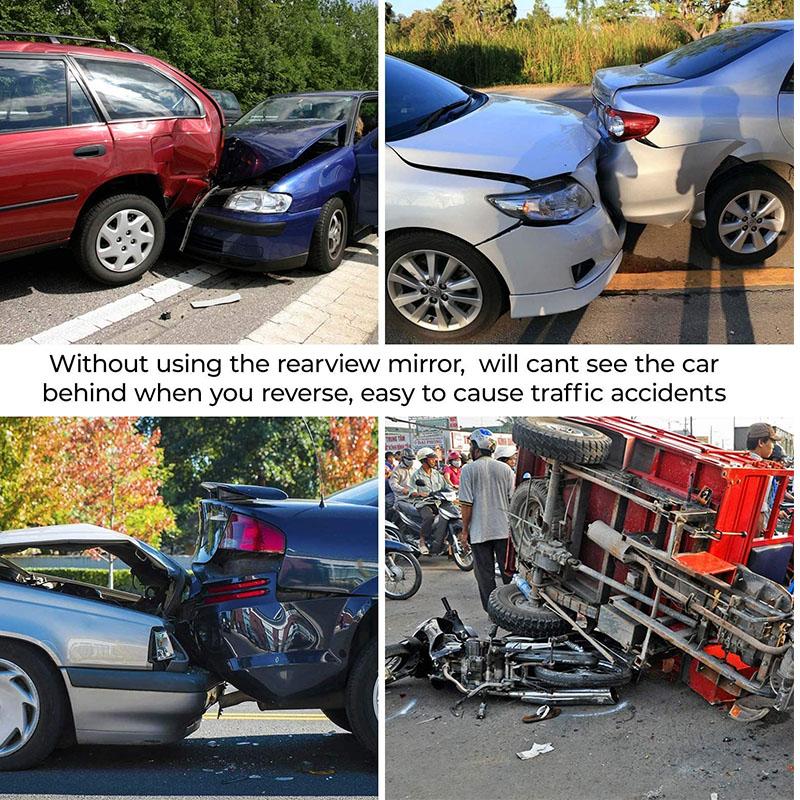 Joytutus Universal 11.81 Inch Panoramic Convex Real View Mirror for Car SUV Trucks Reversible Passengers High-Quality Glass Anti-Fall Design Easy Install Rearview Mirror - Image 3