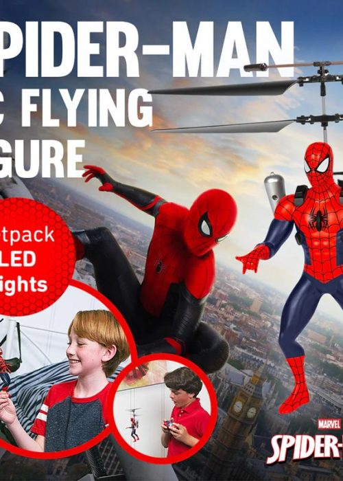 MARVEL Officially Licensed Avengers IR RC Helicopter 2CH - Spider-Man Edition with LED Lights & Gyro Stabilization for Kids Ages 6+ Remote Control Airplane