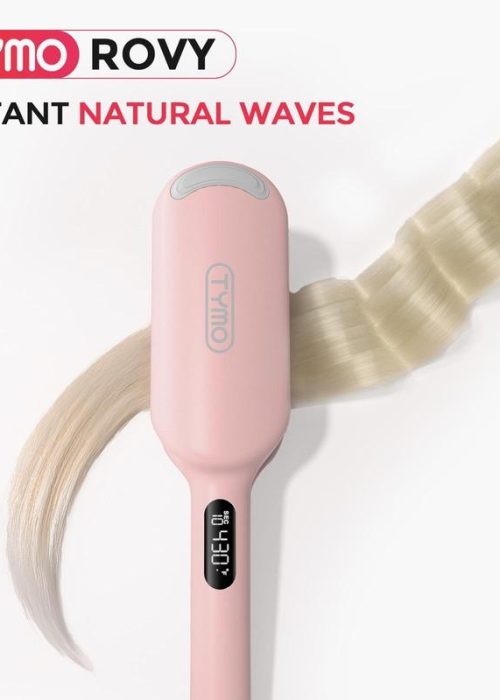 TYMO ROVY Beach Waves Curling Wand, Ionic Deep Waver Hair Curler Tool With Ceramic 3 Barrel For Women, Dual Voltage, Anti-Scald, Easy To Use Crimper Iron Hair Crimper Bed Head Waver Comfort, Hollywood Waves,Styling Kit,Negative Ion