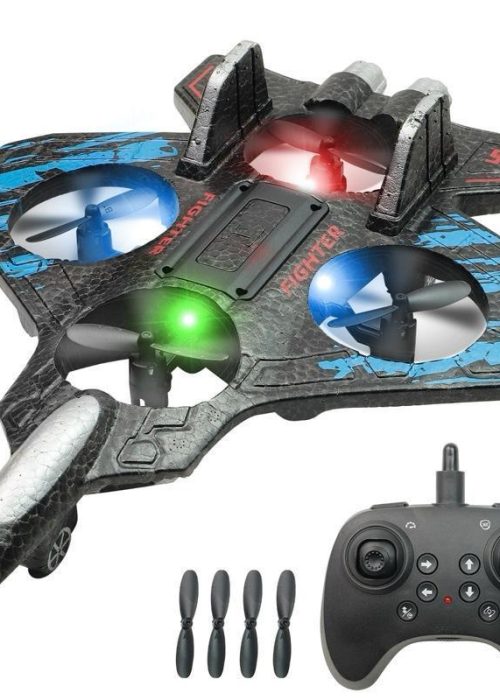 RC Stunt Fighter Jet Toy for Kids with 360° Flips & LED Lights | Easy to Fly Kids Drone