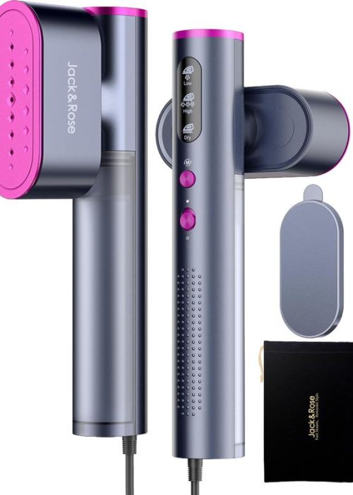 Jack ＆ Rose Garment Steamer for Clothes,Hanrdheld Steamer & Iron 2 In 1,15s Fast Heat Up,Large Panel,100-240V Wide Voltage,Suitable for Global Travel clothes iron,christmas gifts