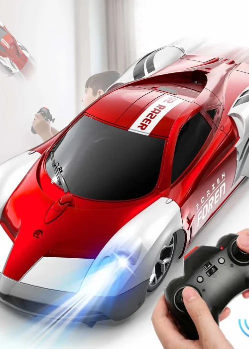 Wall Climbing Car, Electric Remote Toy Racing, with LED Light High-Speed Hobby Toy Vehicle, RC Car Gifts for Age 3 4 5 6 7 8 9 Year Old Boys Girls