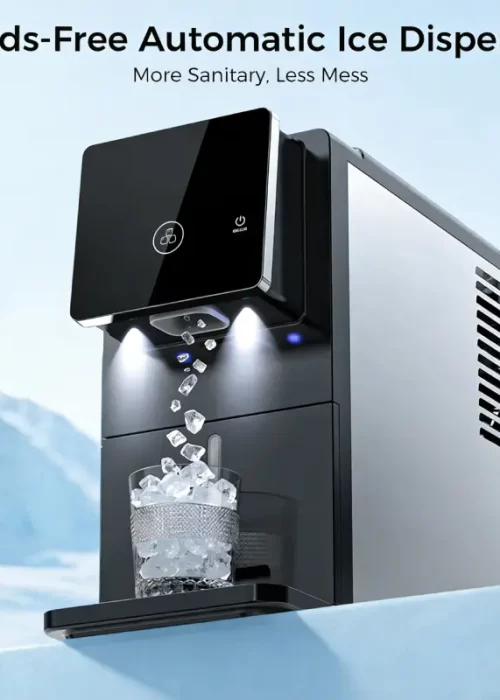 COWSAR Nugget Ice Maker Dispenser, Self Dispensing Pellet Ice Machine, 33lbs/24H, 15Mins Quick Ice Make, 33lbs Sonic Ice Storage, Ice Full Indicator, Self-Cleaning, Kitchen, Office, Bar, Party